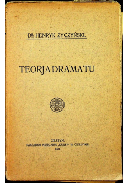 Teorja dramatu 1922 r.