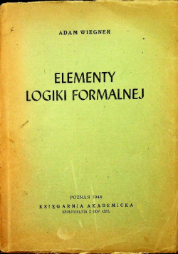 Elementy logiki formalnej 1948 r.