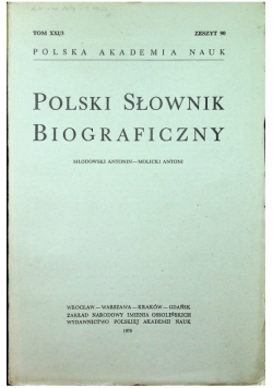 Polski słownik biograficzny Tom XXI / 3 zeszyt 90