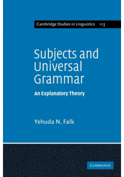 Subjects and Universal Grammar