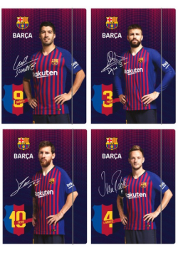 Teczka z gumką A4 FC Barcelona 7 10 sztuk mix
