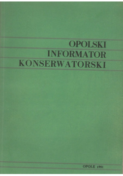 Opolski informator konserwatorski
