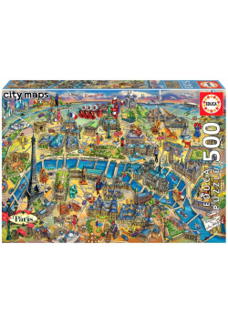 Puzzle 500 Mapa Paryża G3