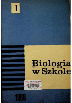 Biologia w Szkole nr 1 do 12 1968