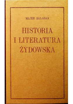 Historia i Literatura Żydowska Reprint 1925 r.