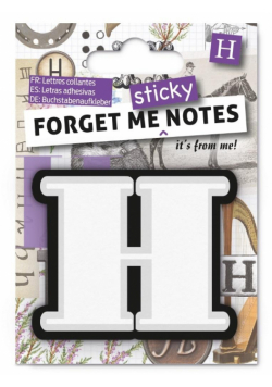 Forget me sticky notes kart samoprzylepne litera H