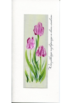 Karnet Urodziny DL U05 - Tulipany