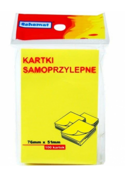 Karteczki samoprzylepne 76x51mm 100szt