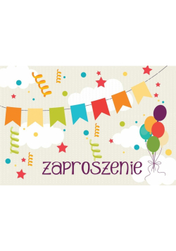 Zaproszenie ZZ-047 Baloniki (5 szt.)