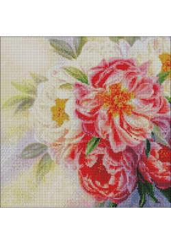 Diamentowa Mozaika - Nastrój piwonii 40x40