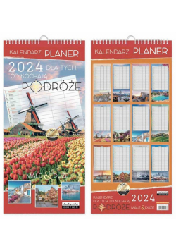 Kalendarz 2024 ścienny planer Podróże