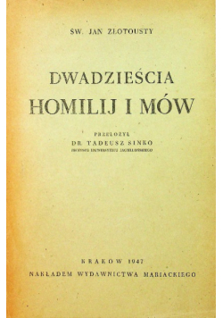 Dwadzieścia homilij i mów  1947 r.