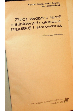 Zbiór zadań z teorii nieliniowych układów regulacji i sterowania