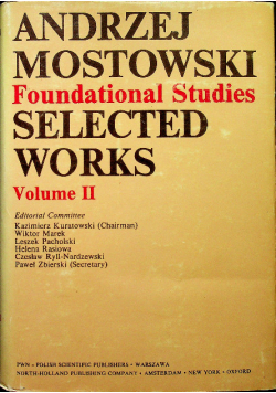 Foundational studies selected works volume II