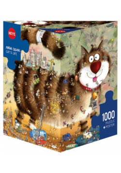 Puzzle 1000 Kocie życie (Puzzle+plakat), Degano