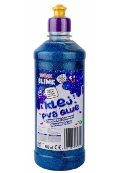 Klej brokatowy niebieski PVA 500ml TUBAN