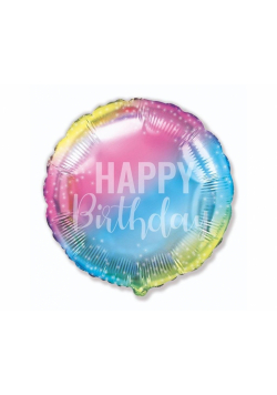 Balon foliowy Happy Birthday gradient 48cm
