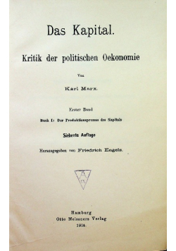 Das Kapital Kiritik der politischen Oekonomie 1914 r