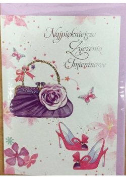 Karnet imieniny B6 Premium 25 + koperta