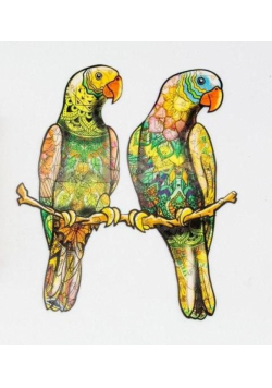Puzzle drewniane eko 82 Papużki faliste A4