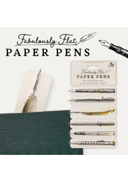 Płaskie papierowe długopisy - zakładki (6 sztuk)