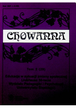 Chowanna Tom 2 Edukacja w sytuacji zmiany społecznej