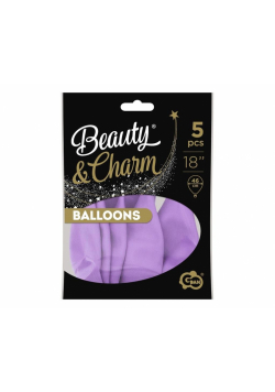Balony Beauty&Charm makaronowe lawenda 46cm 5szt
