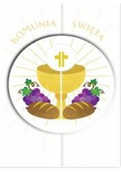 Karnet Komunia rozkładany Kielich