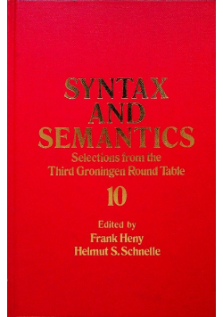 Syntax and Semantics Tom 10