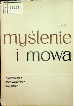 Myślenie i mowa