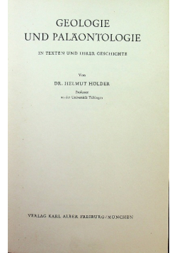Geologie und Palaontologie in Texten und ihrer Geschichte
