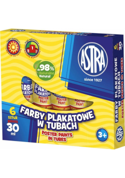 Farba plakatowa tuba 30ml różowa (6szt) ASTRA