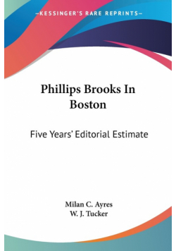 Phillips Brooks In Boston