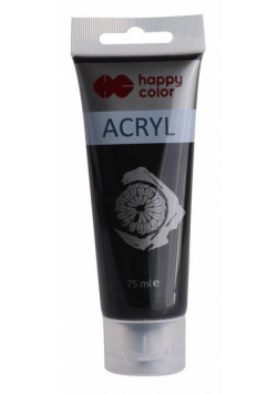 Farba akrylowa 75ml czarna HAPPY COLOR