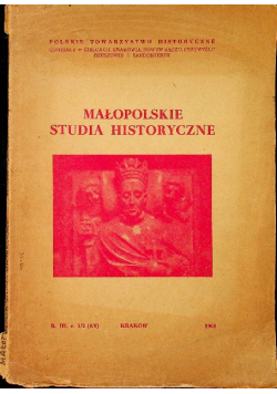 Małopolskie Studia Historyczne rok III zeszyt 1/ 2