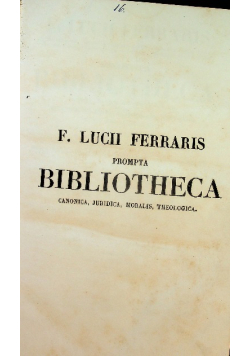 Bibliotheca  Canonica Juridica Moralis Theologica III 1861 r.