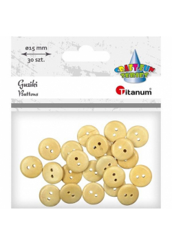 Guziki drewniane 30szt