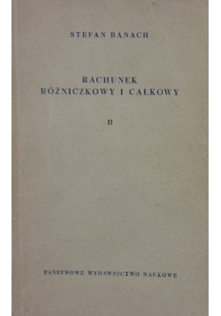 Rachunek różniczkowy i całkowy część II