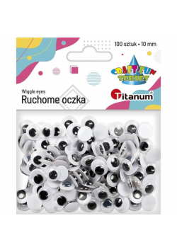 Oczy bez kleju i rzęs 10mm 100szt