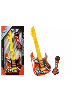 Gitara elektryczna z akcesoriami czerwona