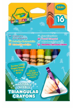 Kredki świecowe ergonom. trójkątne 16 kol CRAYOLA