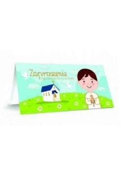Zaproszenie - Komunia chłopiec kolor (10 szt.)