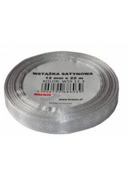 Wstążka satynowa z motywem świątecznym 12mmx22m