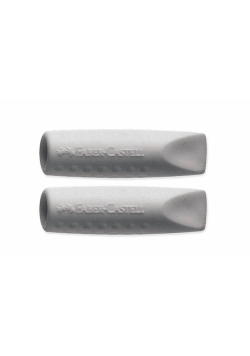 Gumka nakładka Grip 2001 szara 2szt FABER CASTELL