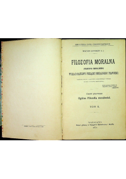Filozofia moralna 1904  r  Tom II