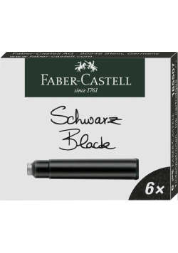 Naboje krótkie czarne 6szt FABER CASTELL