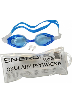 Okularki pływackie z zatyczkami Enero niebieskie