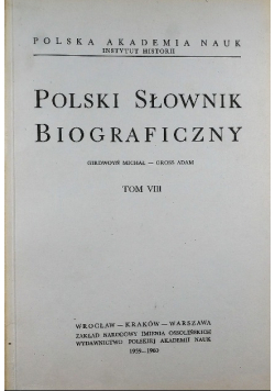 Polski Słownik Biograficzny Tom VIII
