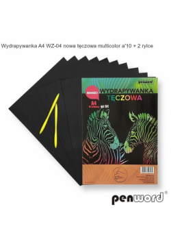 Wydrapywanka tęczowa A4 10 arkuszy WZ-04