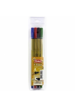 Cienkopis F-Liner 4 kolory TOMA